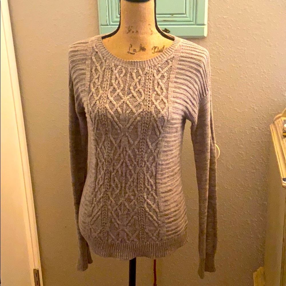 Cable Knit Grey Sweater